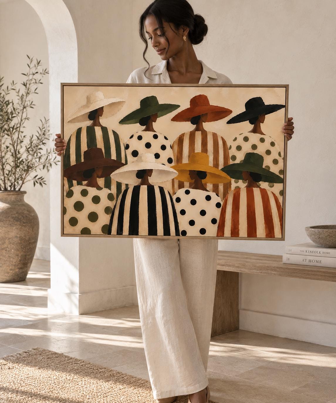 Afrocentric Fine Art Print, Black Woman Wall Art, Modern African American Decor