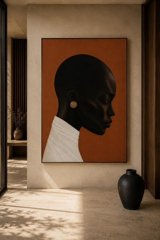 African Woman Portrait Print, Melanin Beauty, Afrocentric Modern Decor