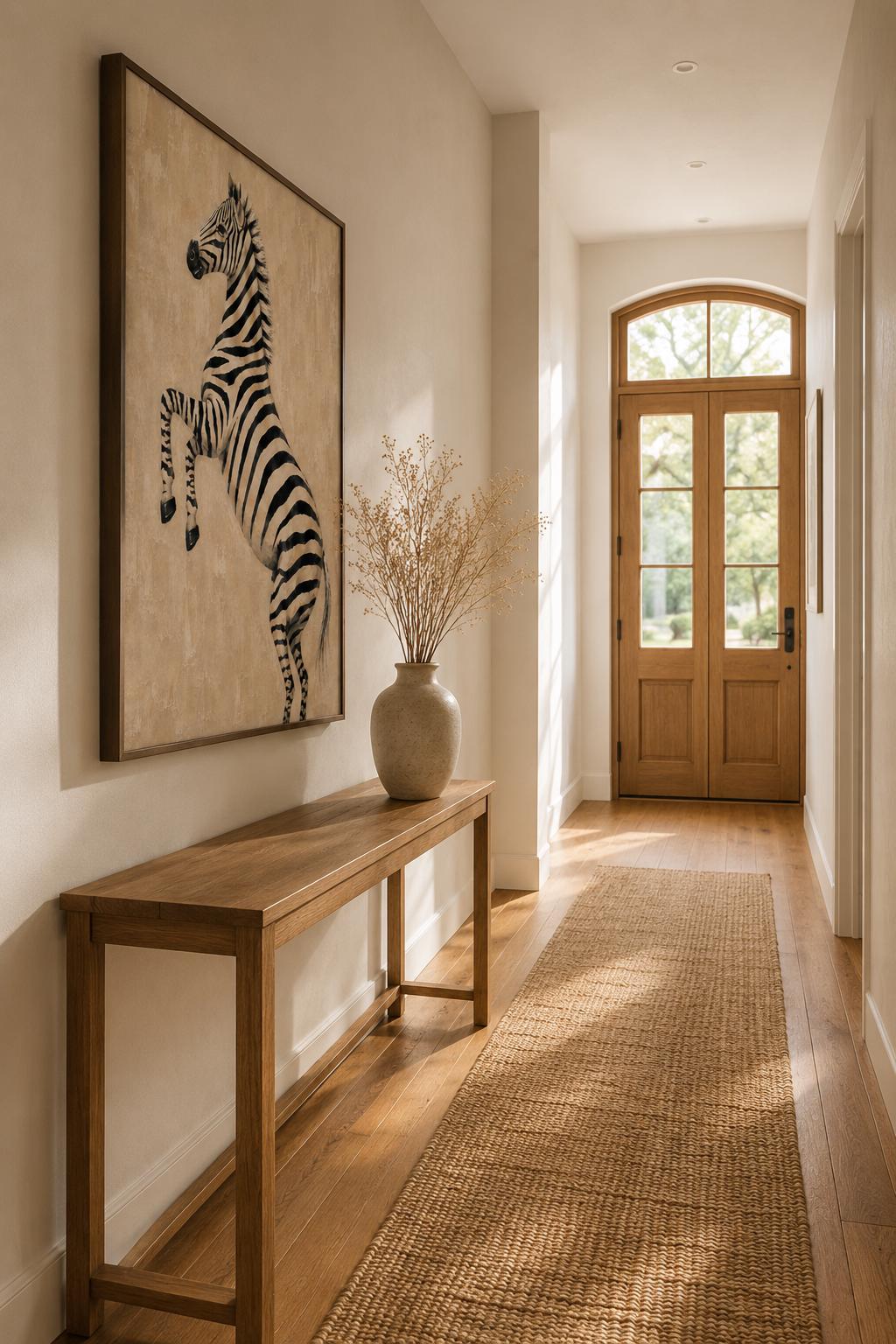 Zebra Wall Art Print, Neutral Safari Decor, Minimalist African Wildlife