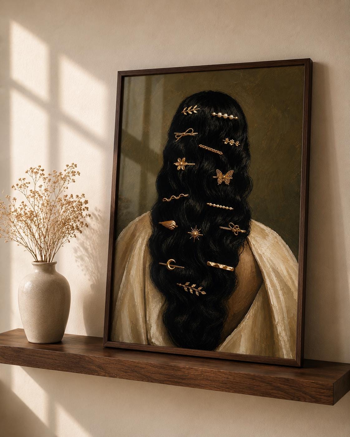 Black Woman Fine Art Print, Modern African American Portrait, Empowerment Wall Decor
