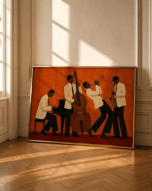 African American Jazz Musicians Wall Art, Vintage Mid Century Music Print