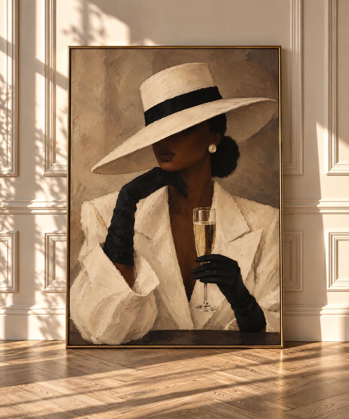 Afrocentric Fine Art Print, Black Woman Portrait, Modern African American Decor