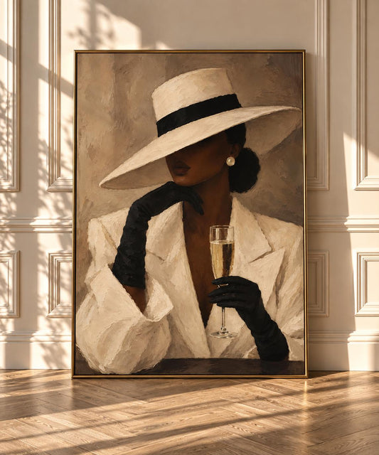 Afrocentric Fine Art Print, Black Woman Portrait, Modern African American Decor