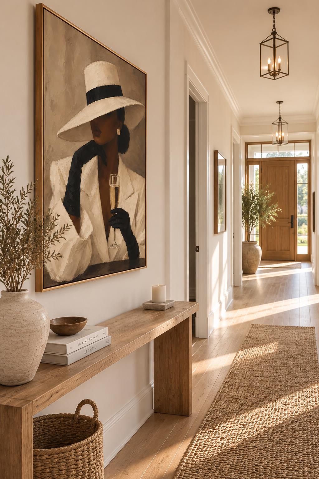 Afrocentric Fine Art Print, Black Woman Portrait, Modern African American Decor